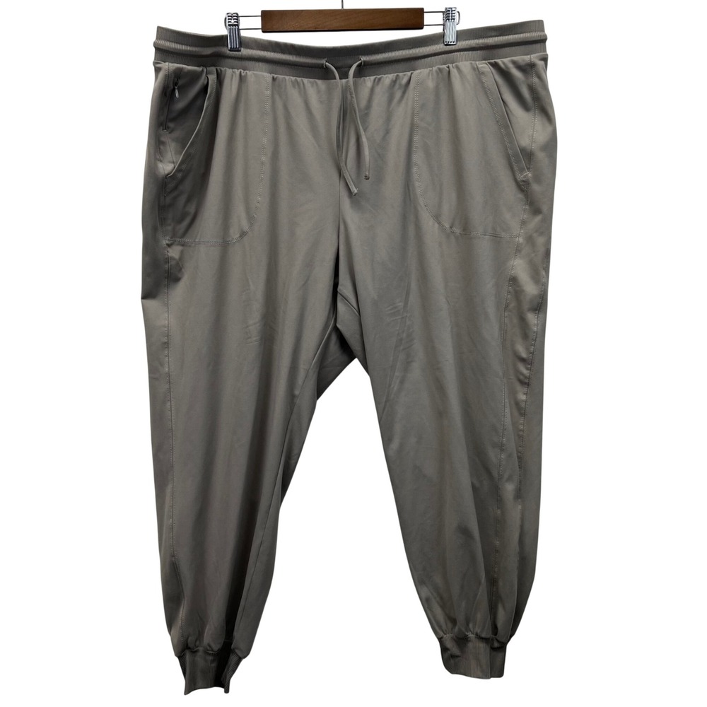 Zac & Rachel Jogger Pants Mens 3X Taupe Stretch Drawstring Pockets Activewear